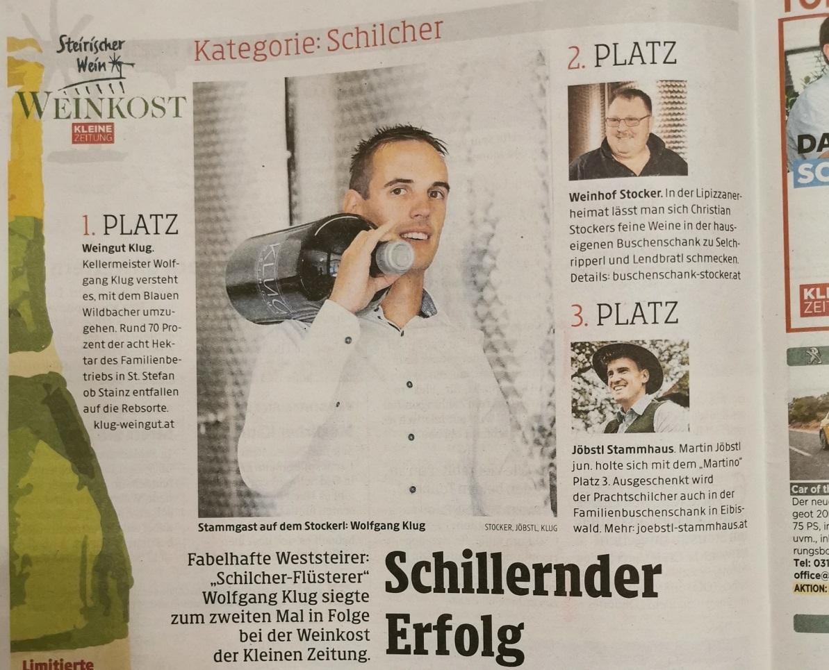 Sieger Der Kleine Zeitung Weinverkostung Klug Weingut